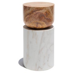 Volcanic Shades of Marble V - Sten Studio - Golden calacatta and red travertine