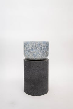 Sombras volcánicas V - Sten Studio - Piedra de lava y calcita azul