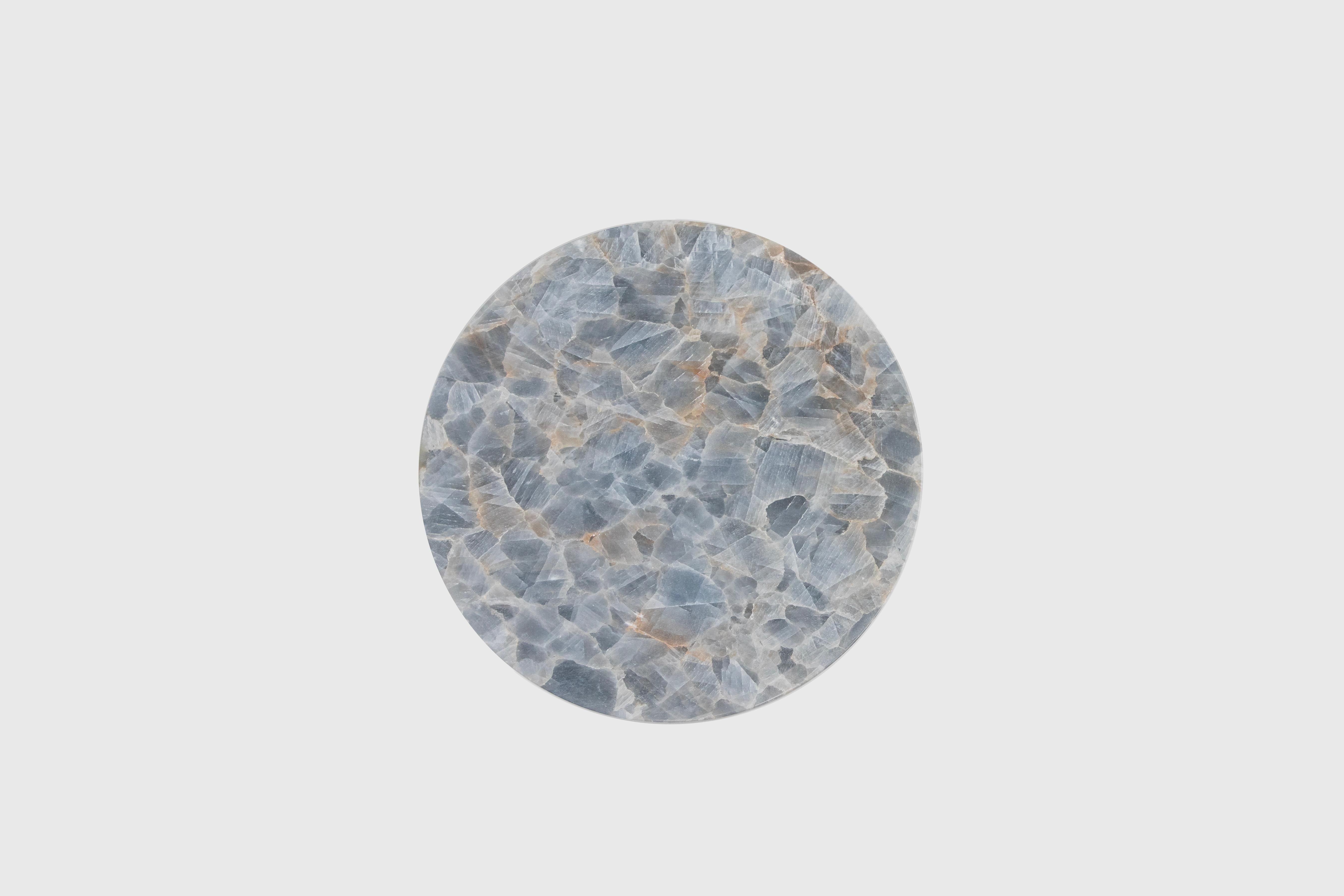 Mexicain Abat-jour volcanique V - Sten Studio - Pierre de lave et calcite bleue en vente