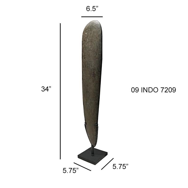 Volcanic Stone Blade on Stand from Indonesia For Sale 2