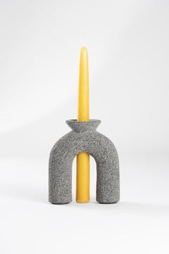 Volcanic Stone, Bow Candle Holder by Tenam Studio