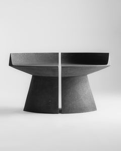 Volcanic Stone, Marble Eyes Bench by Taller Batán