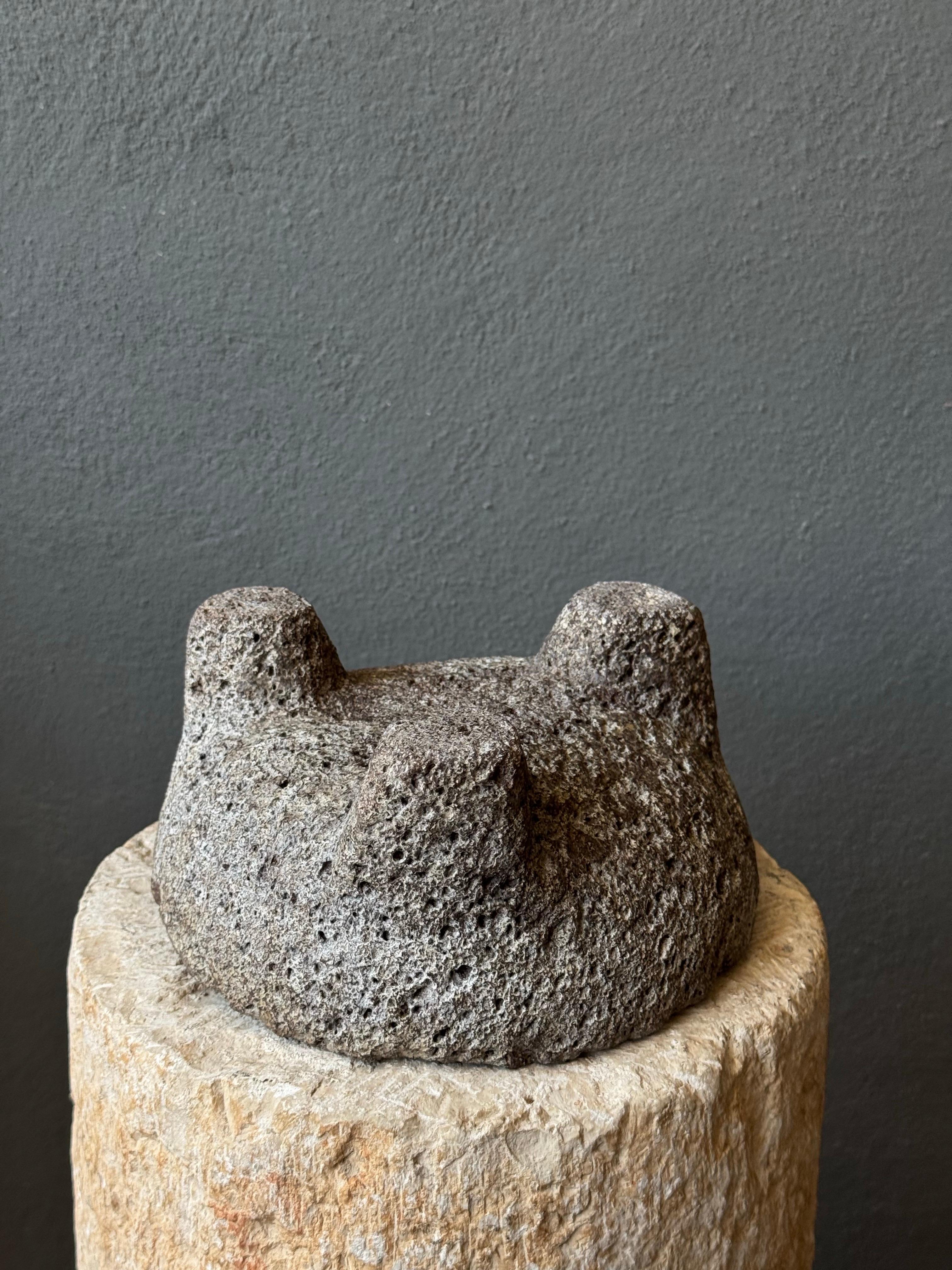 Mortier et pilon en pierre volcanique du Mexique, années 1970 Bon état - En vente à San Miguel de Allende, Guanajuato