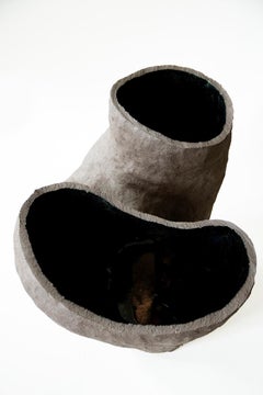 Volcano Œuvre d'art en céramique signée par Jojo Corväiá, série or