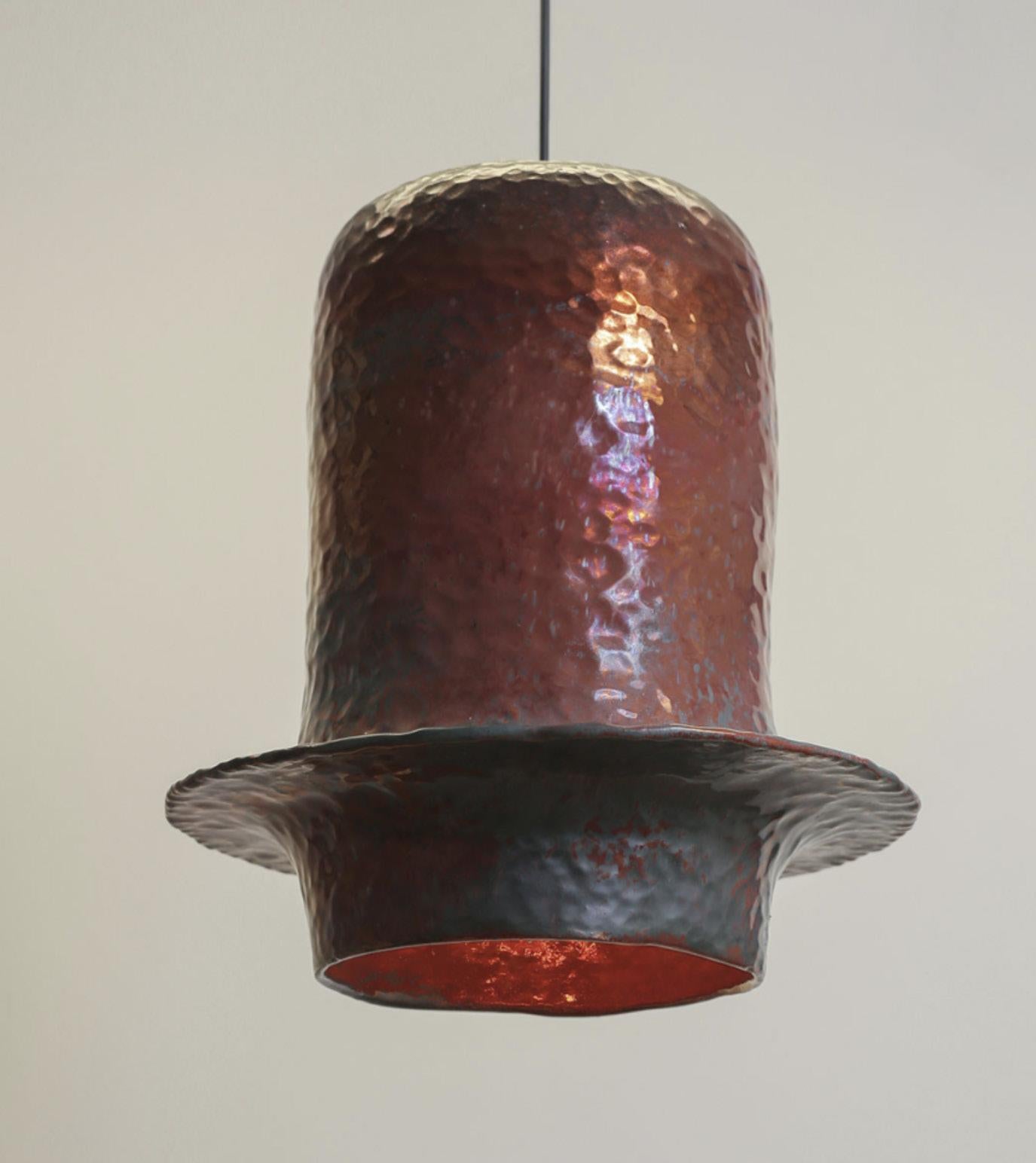 Ukrainian Volcano Ceramic Pendant Lamp by Makhno For Sale