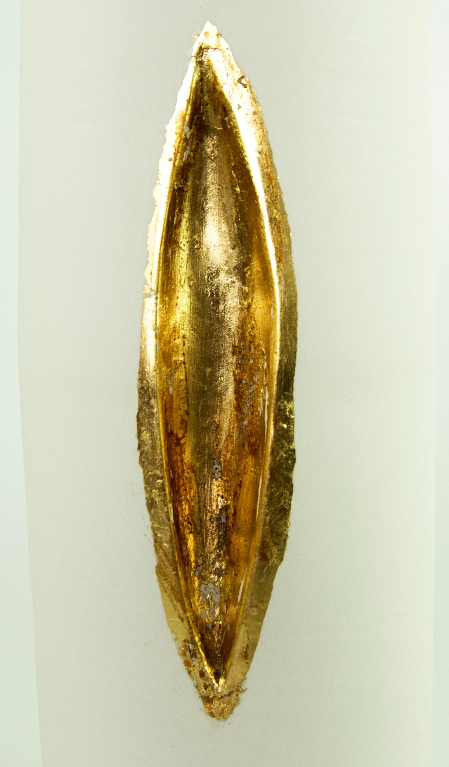 Post-Modern Volcano Gold Leaf Single Decorative Object by Dora Stanczel For Sale