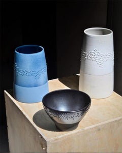 Volcano Medium White Glazed Porcelain Vase