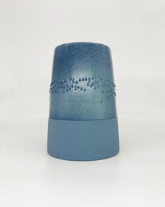 Volcano Small Blue Glazed Porcelain Vase