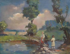 Folk story. 1960. Canvas, oil, 39x49 cm