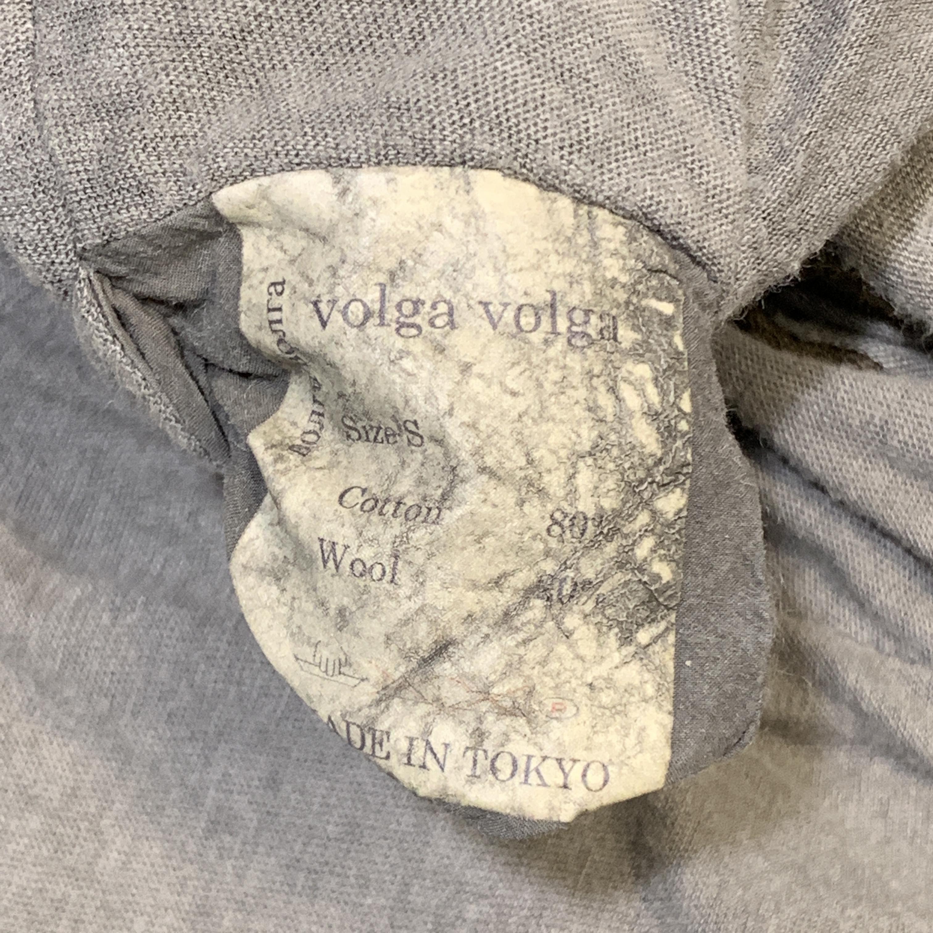 VOLGA VOLGA Size S Olive & Gray Textured Wool / Cotton Jersey Jacket 3