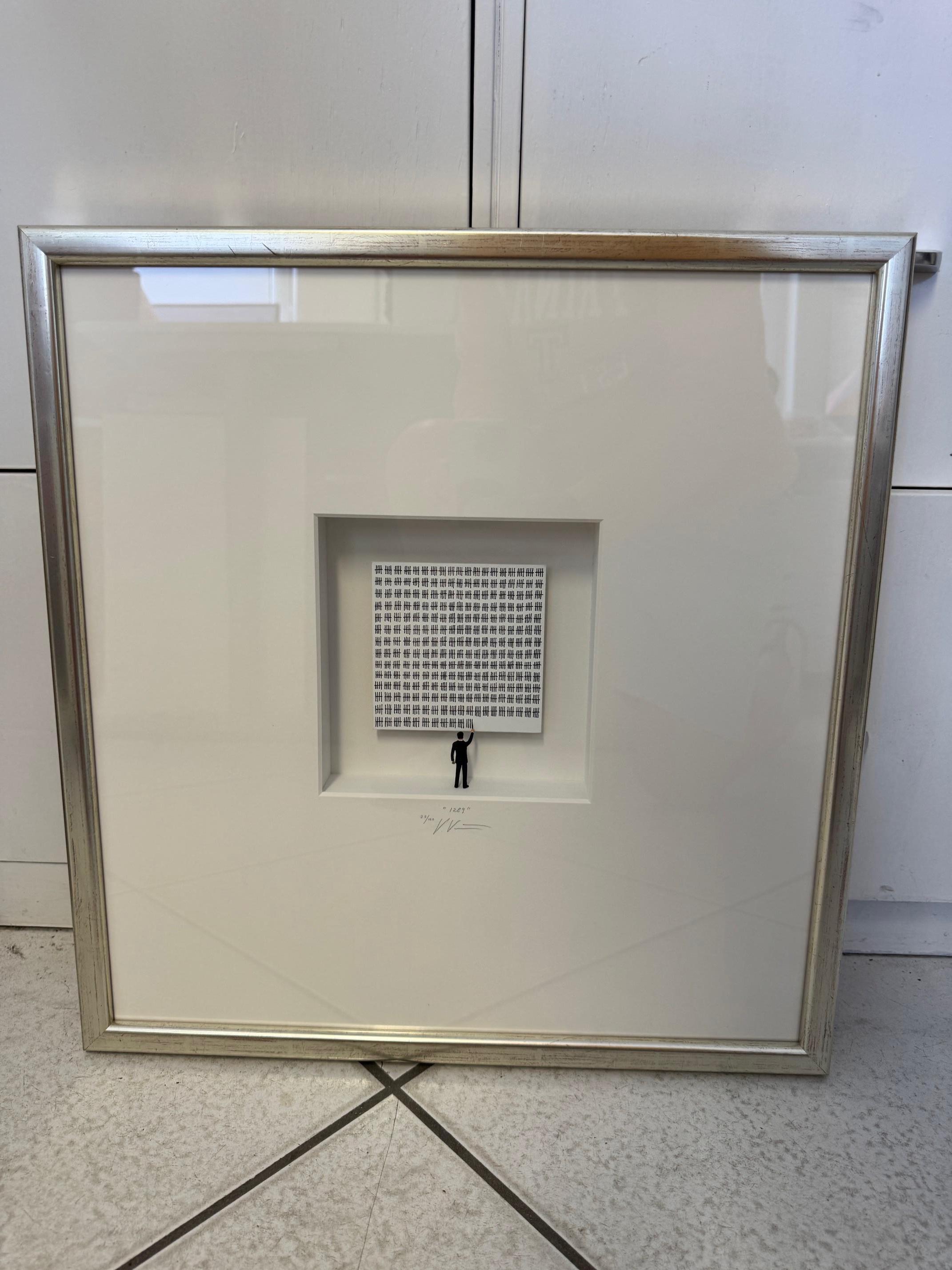 1289 - contemporary original art in boxes by Volker Kuhn minimalist countdown en vente 3
