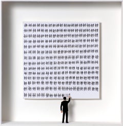 1289 - contemporary original art in boxes by Volker Kuhn minimalist countdown