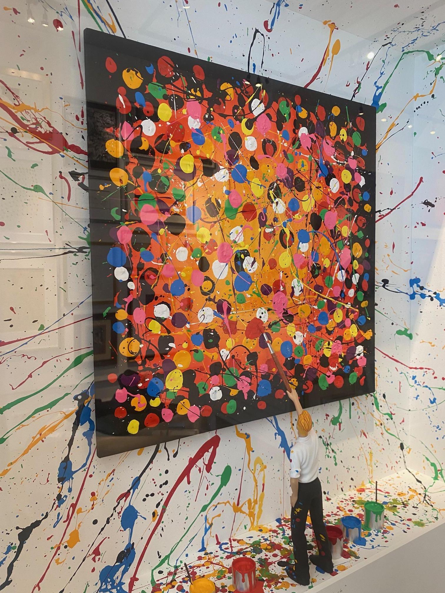 Big Splash – zeitgenössische Kunst in Schachteln von Volker Kuhn, große abstrakte Spritzer im Angebot 1