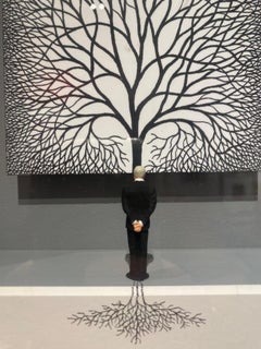 Branches & Roots - art philosophique contemporain dans des boîtes œuvres d'art de Volker Kuhn