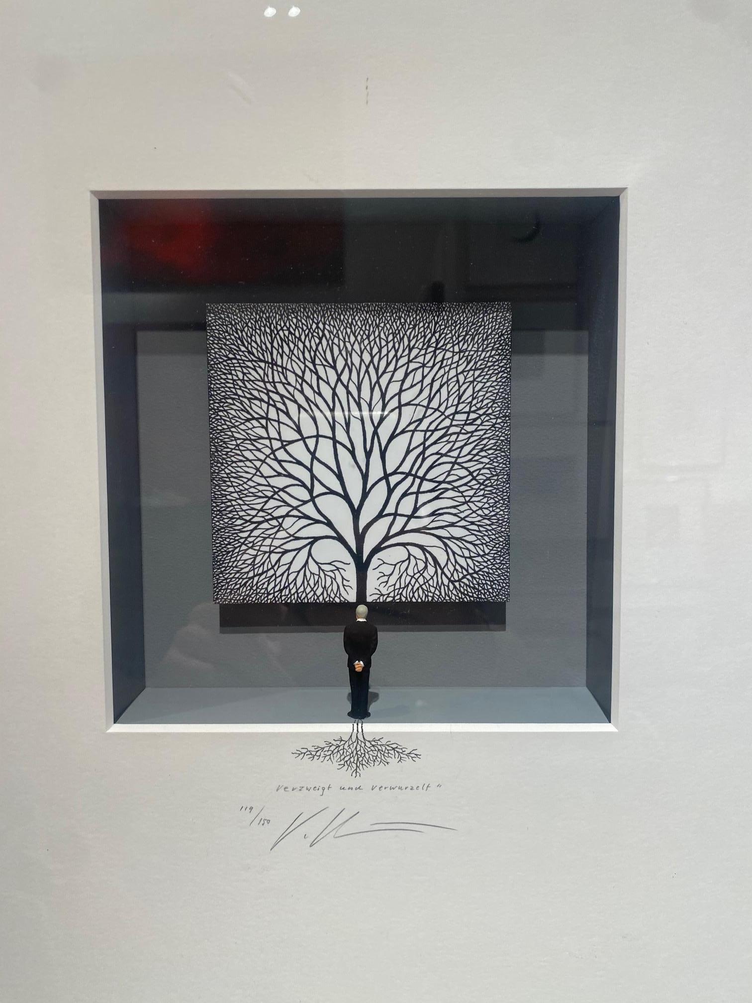 Branches & Roots- contemporary philosophical art in boxes artwork by Volker Kuhn For Sale 3
