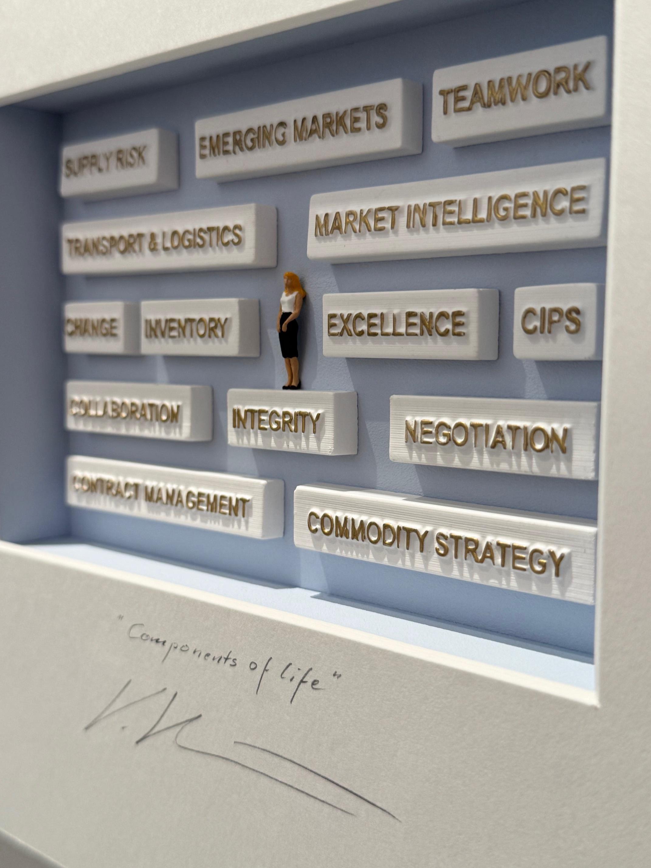 Componments of Life -contemporary art in boxes artwork by Volker Kuhn design art For Sale 2