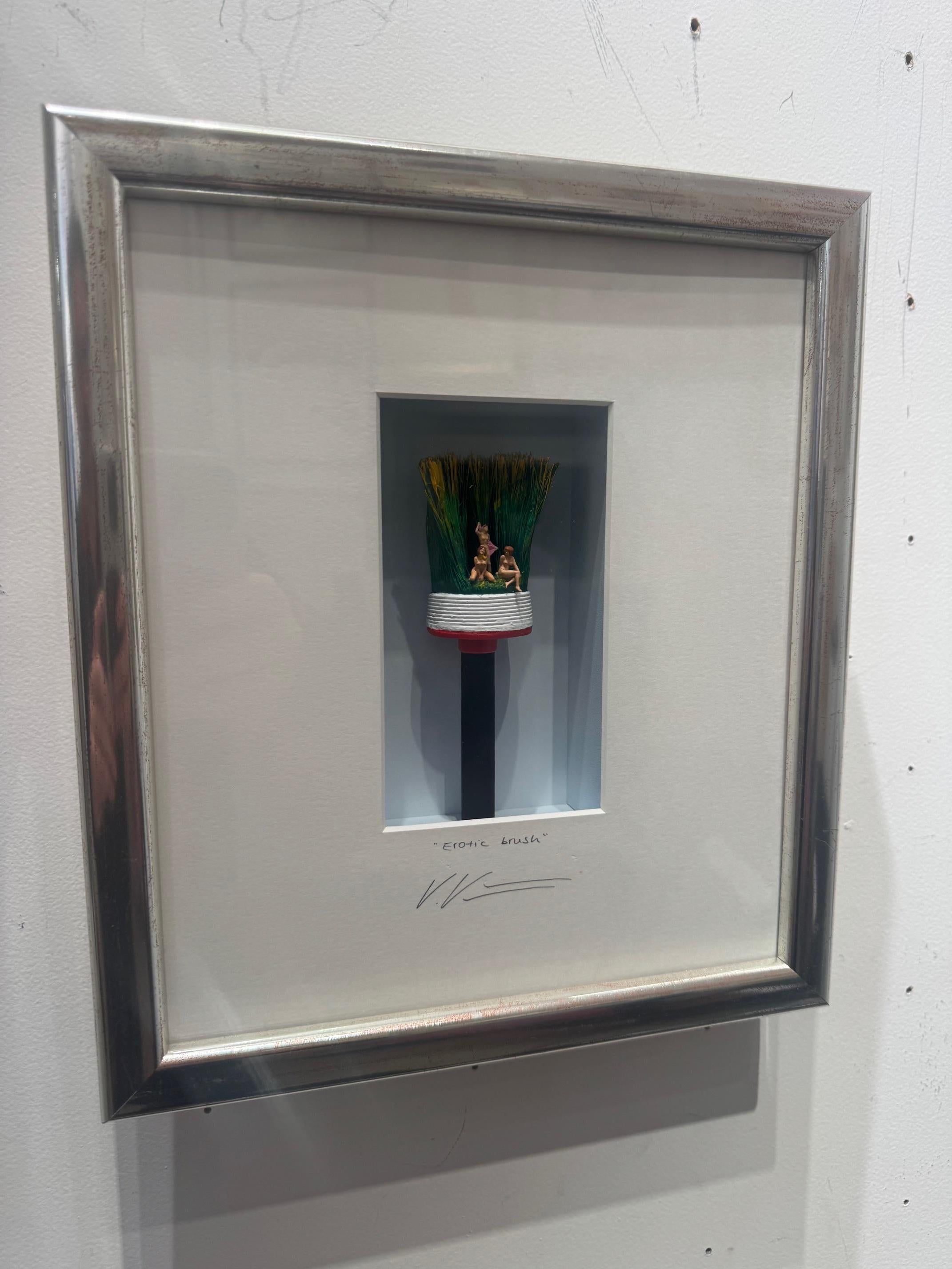 Erotic Brush - original contemporary minimalist art work by Volker Kuhn For Sale 1