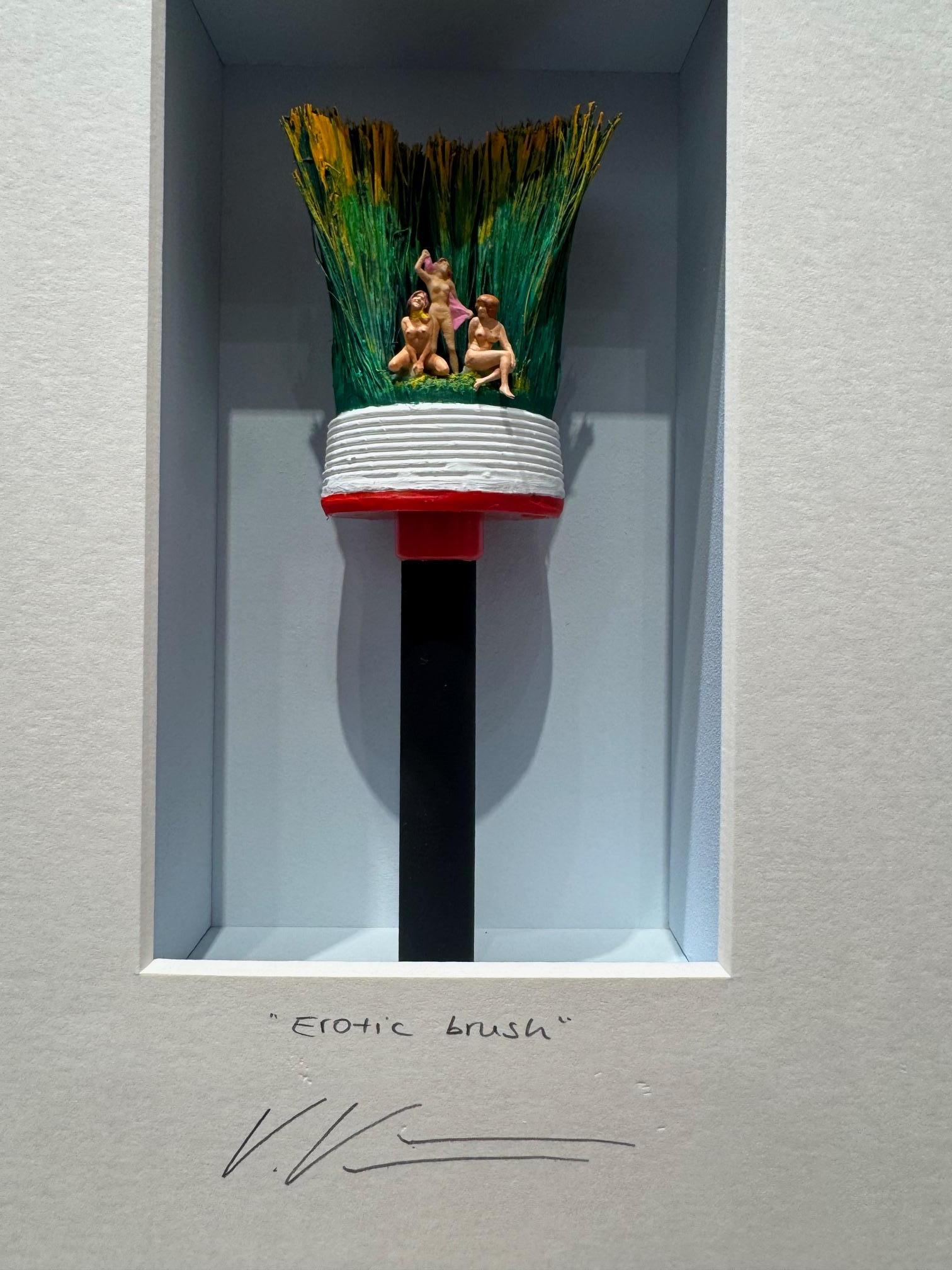 Erotic Brush - original contemporary minimalist art work by Volker Kuhn For Sale 6