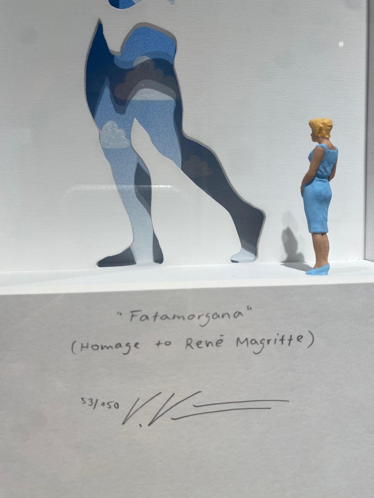 Fatamorgana - zeitgenössische Kunst in der Box - eine Hommage an Magritte von Volker Kuhn im Angebot 1
