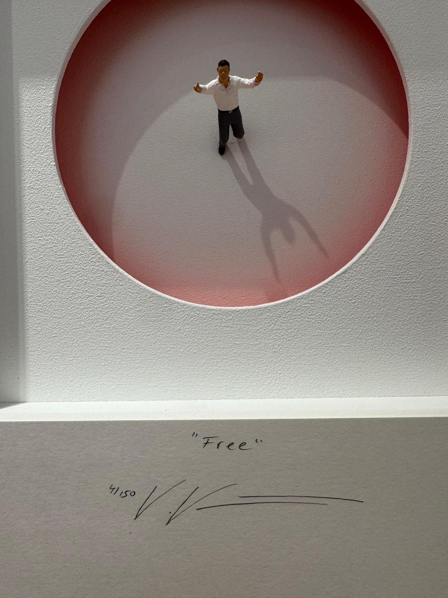 Free- contemporary original art in boxes by Volker Kuhn minimalist philosophical For Sale 3