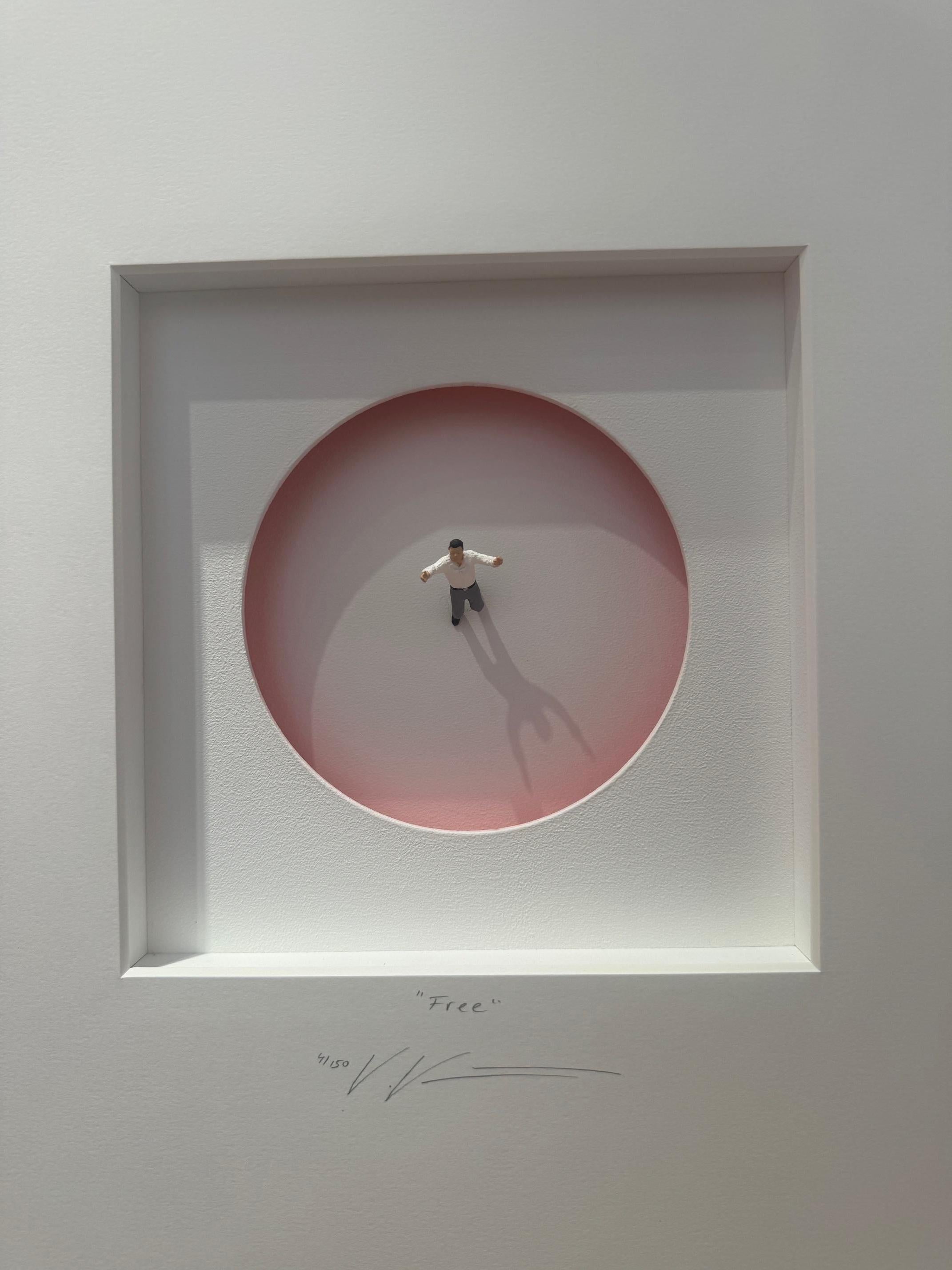 Free- contemporary original art in boxes by Volker Kuhn minimalist philosophical For Sale 4