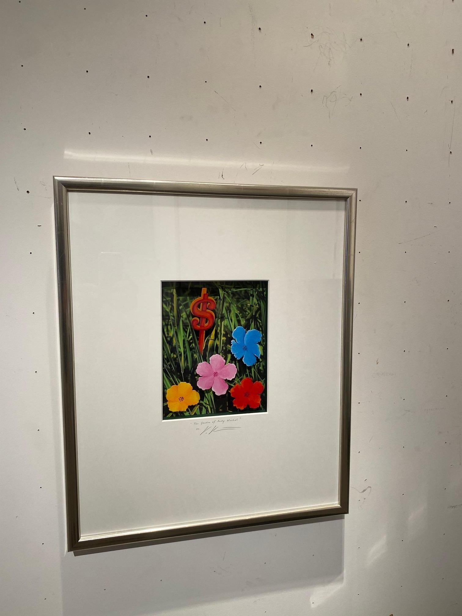 Jardín de Warhol  - obra contemporánea de Volker Kuhn homenaje al arte de Warhol en venta 4