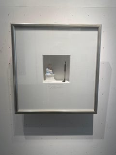 Giacometti meets Buddha - contemporary art work homage to sculptor Giacometti