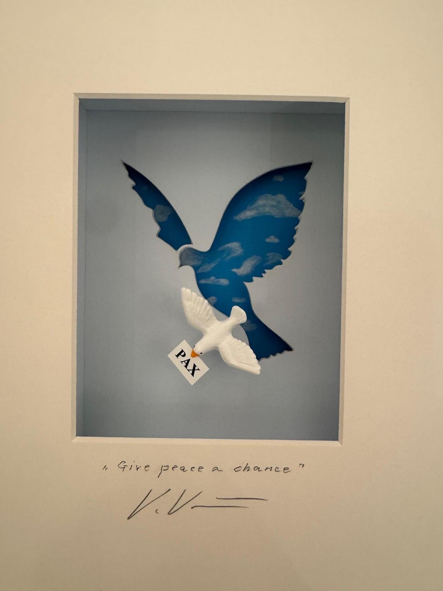 Give Peace a Chance -contemporary art in boxes artwork by Volker Kuhn design art For Sale 1