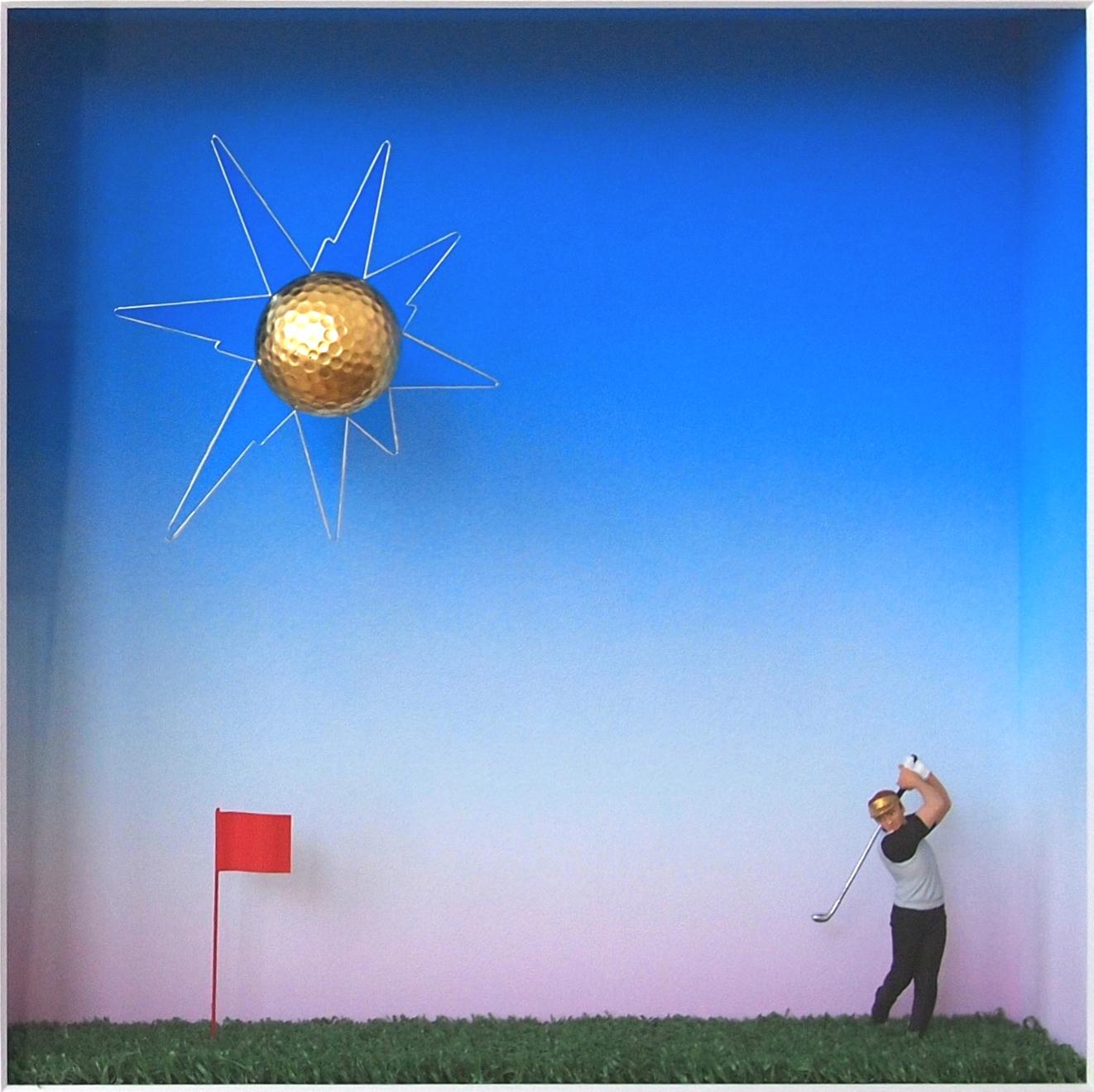 Golf Malheur – zeitgenössische Originalkunst in Schachteln, Kunstwerke von Volker Kuhn