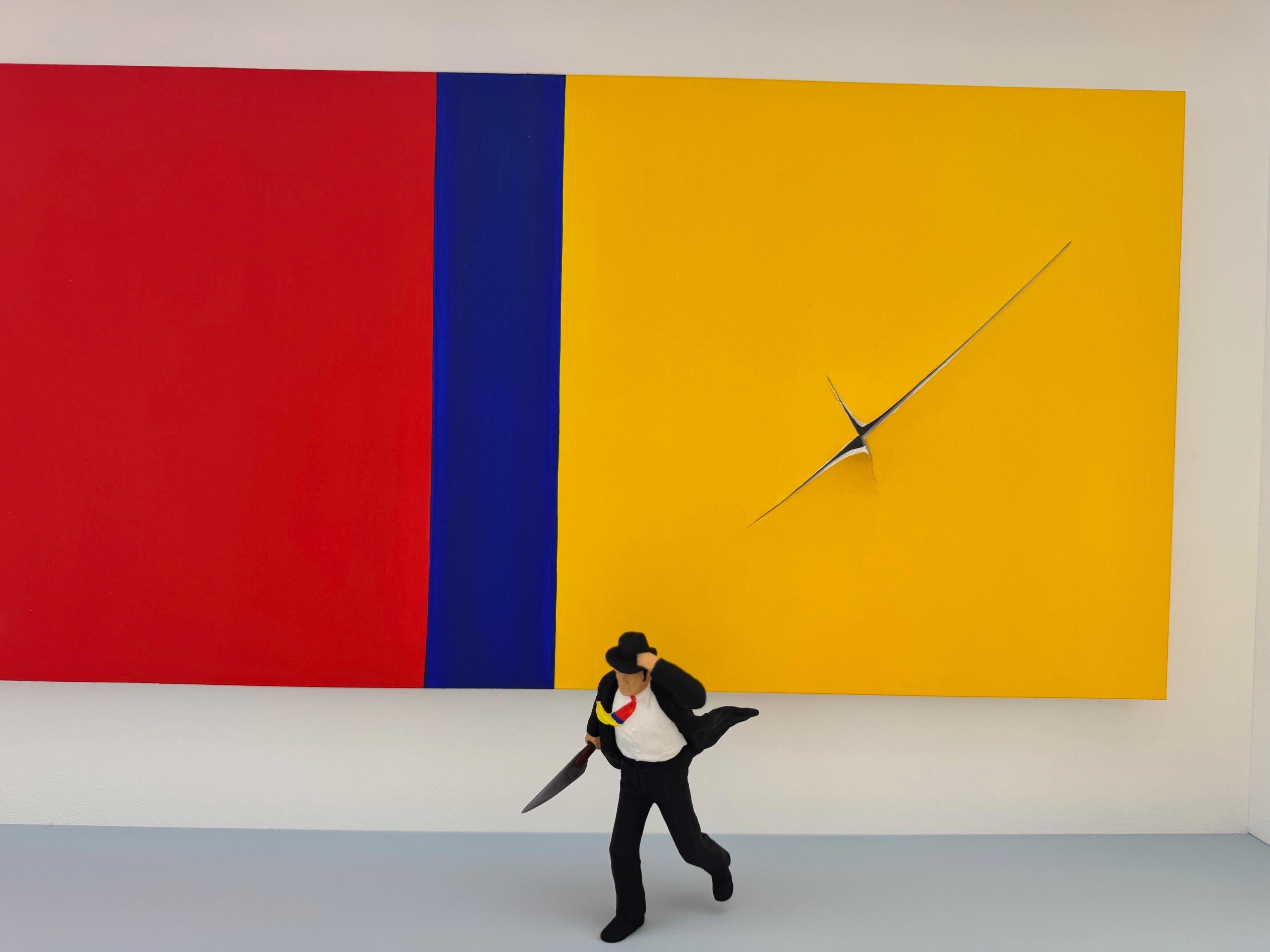 Hommage à Barnett Newman - art contemporain, design hommage à l'expressionnisme abstrait en vente 3