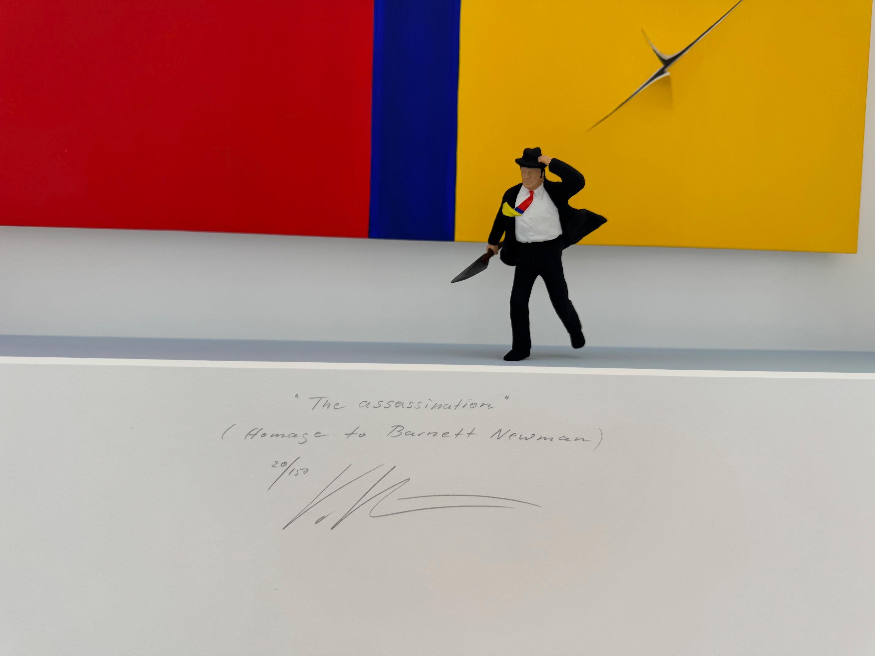 Hommage à Barnett Newman - art contemporain, design hommage à l'expressionnisme abstrait en vente 4