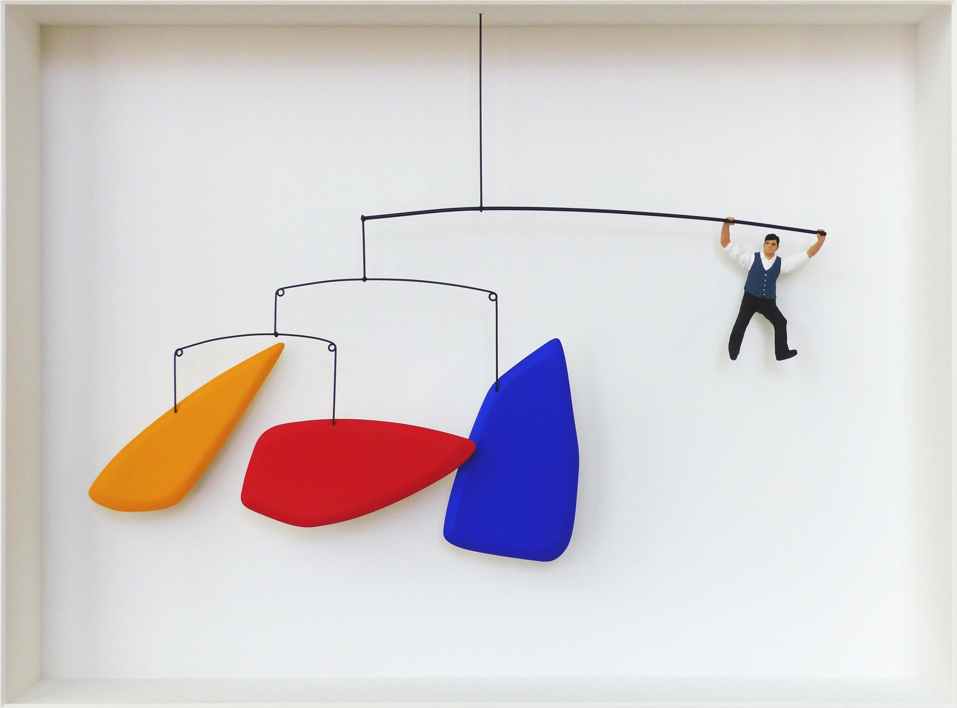 Hommage an Calder - zeitgenössisches Kunstwerk, Design-Hommage an Alexander Calder  – Mixed Media Art von Volker Kuhn