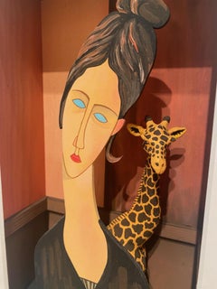 Homage to Modigliani -contemporary art work, design tribute to Amedeo Modigliani