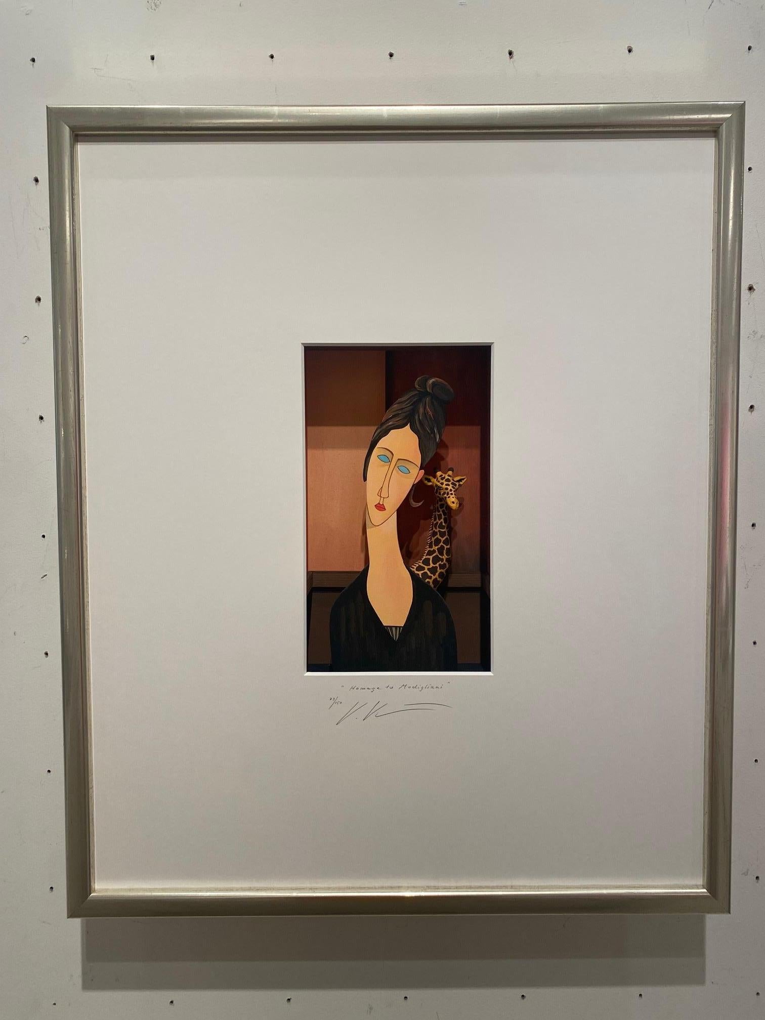Homage to Modigliani -contemporary art work, design tribute to Amedeo Modigliani For Sale 3