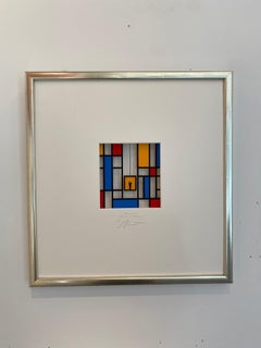 Omaggio a Mondrian -Going Up- opera d'arte contemporanea, tributo di design al maestro olandese