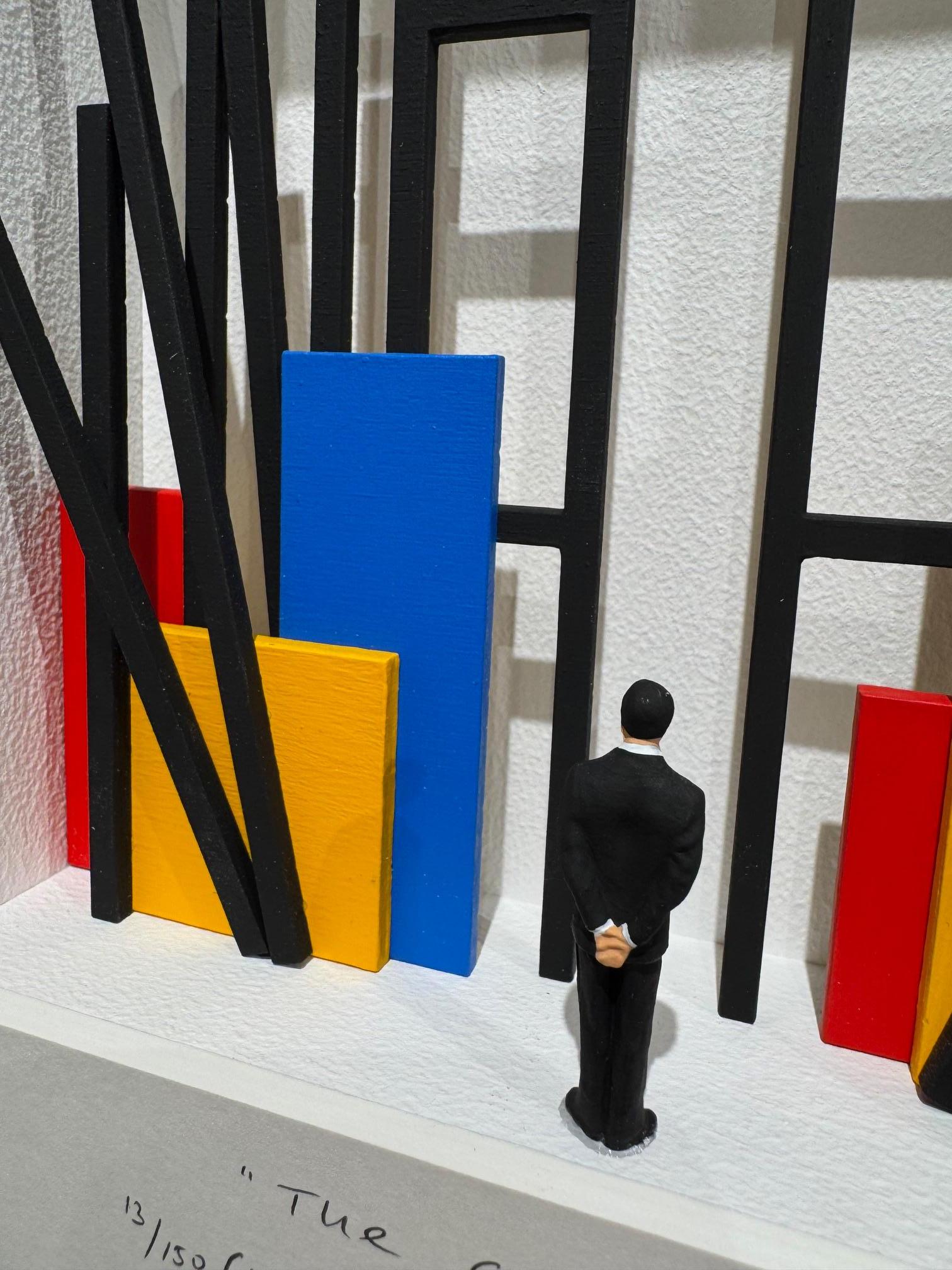 Omaggio a Mondrian - La costruzione - tributo d'arte contemporanea al maestro olandese in vendita 5