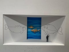 Homenaje a Paul Klee - obra contemporánea de Volker Kuhn arte en cajas peces Klee