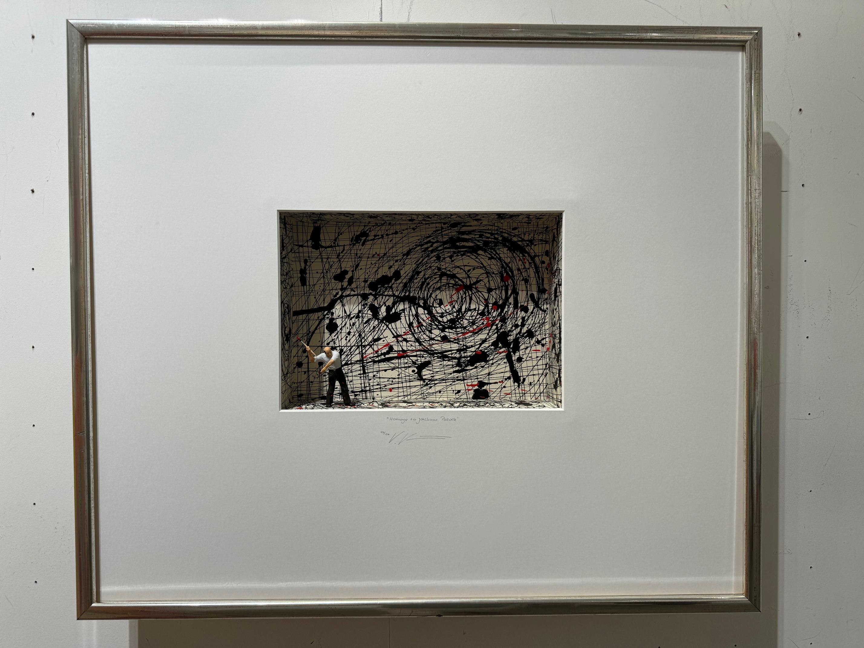 Hommage à Pollock- œuvre d'art contemporain, design hommage à Pollock action paint en vente 4