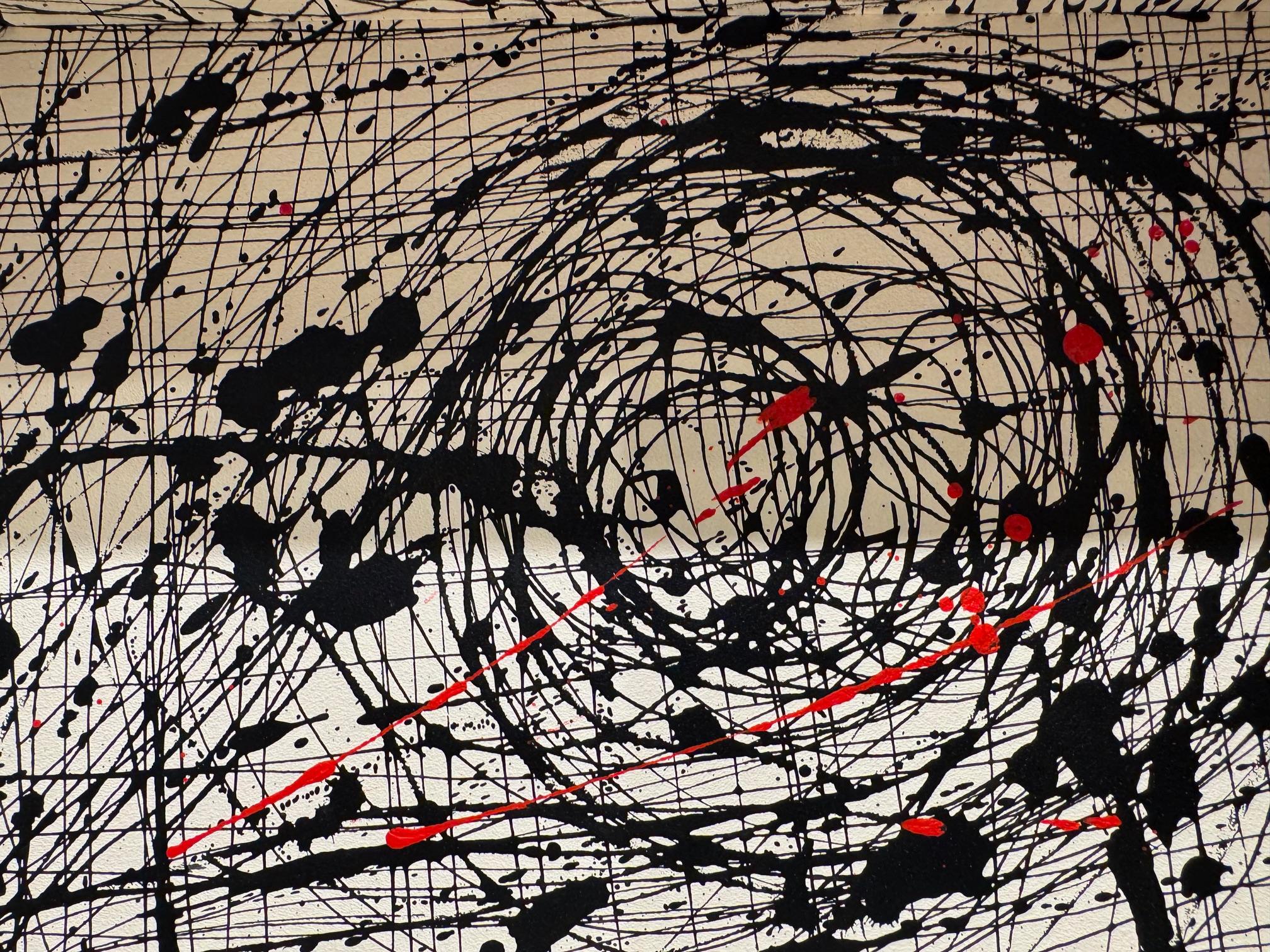 Hommage à Pollock- œuvre d'art contemporain, design hommage à Pollock action paint en vente 5