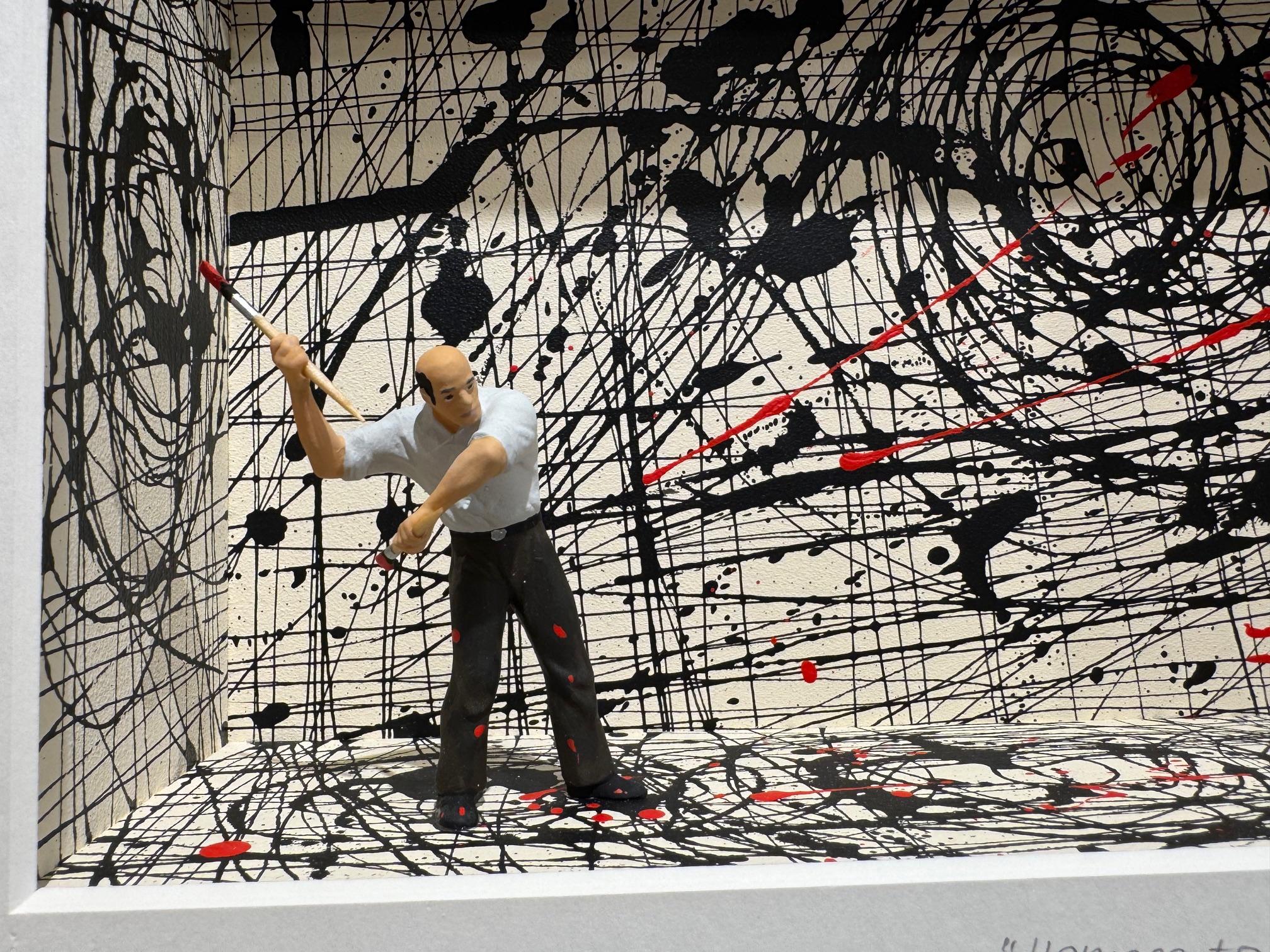 Hommage à Pollock- œuvre d'art contemporain, design hommage à Pollock action paint en vente 6