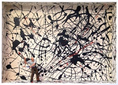 Omaggio a Pollock- opera d'arte contemporanea, tributo di design all'azione pittorica di Pollock