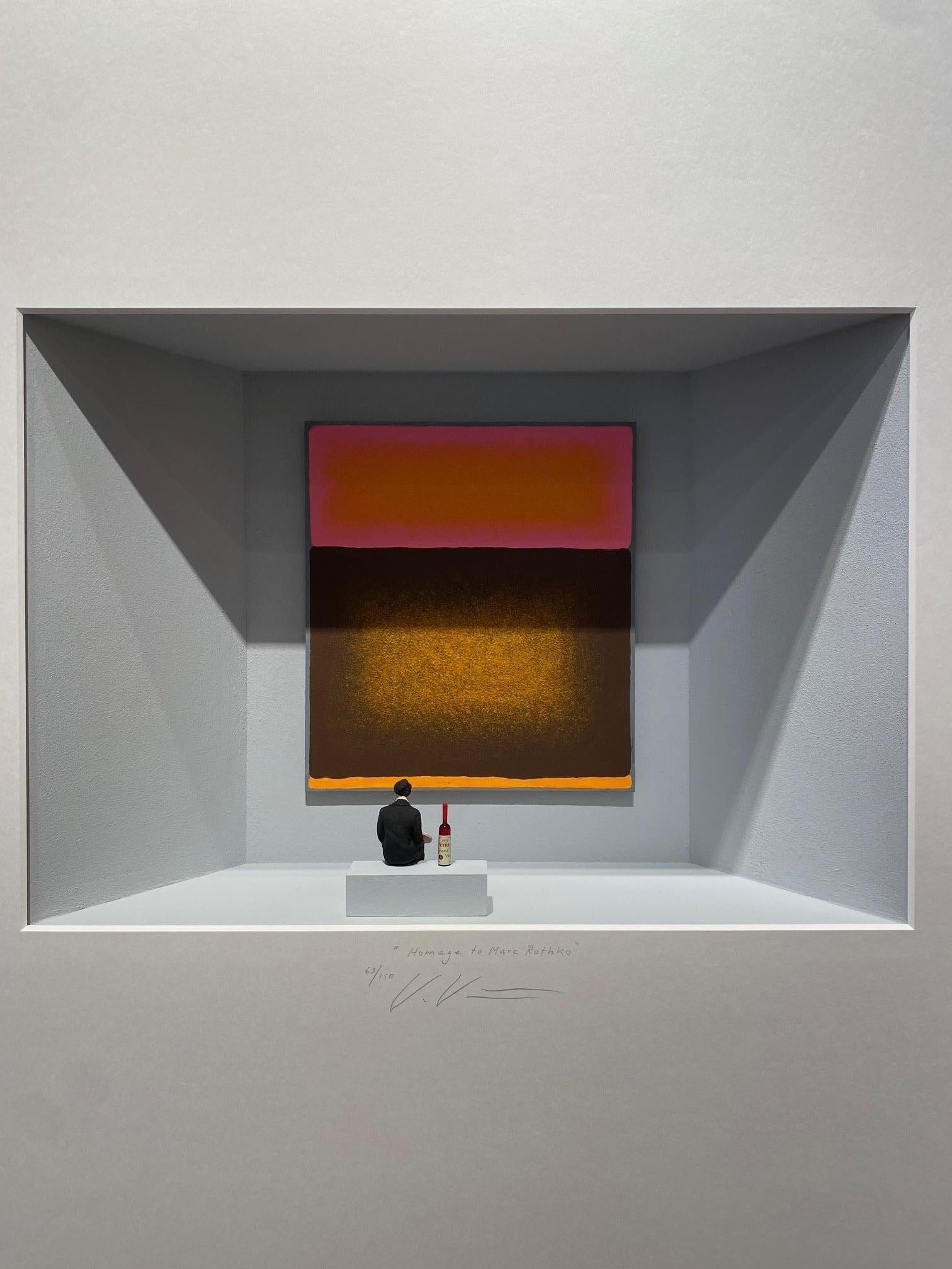 Hommage à Rothko-l'art contemporain dans des boîtes hommage à Marc Rothko par Volker Kuhn en vente 4