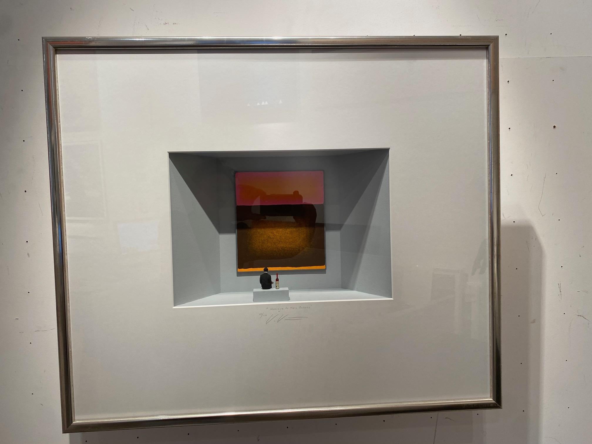 Homage to Rothko-contemporary art in boxes homage to Marc Rothko by Volker Kuhn For Sale 2