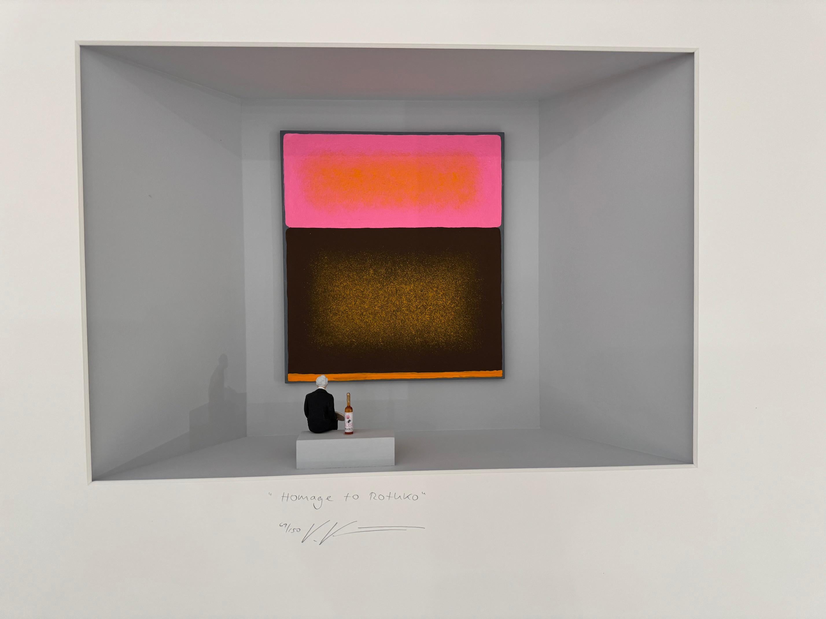 Hommage à Rothko-l'art contemporain dans des boîtes hommage à Marc Rothko par Volker Kuhn en vente 7