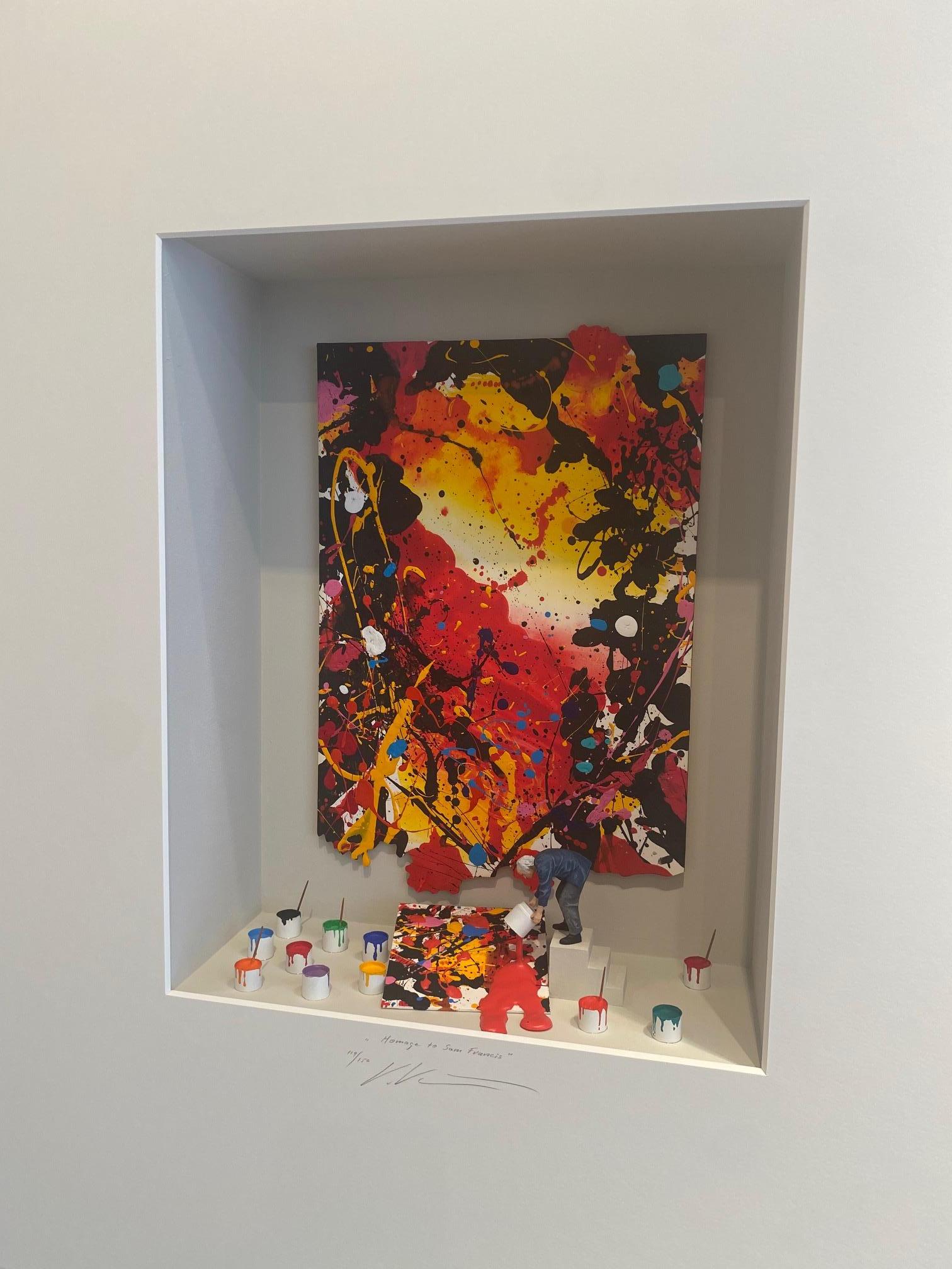Homage to Sam Francis - contemporary homage art in boxes of artist Sam Francis  For Sale 2