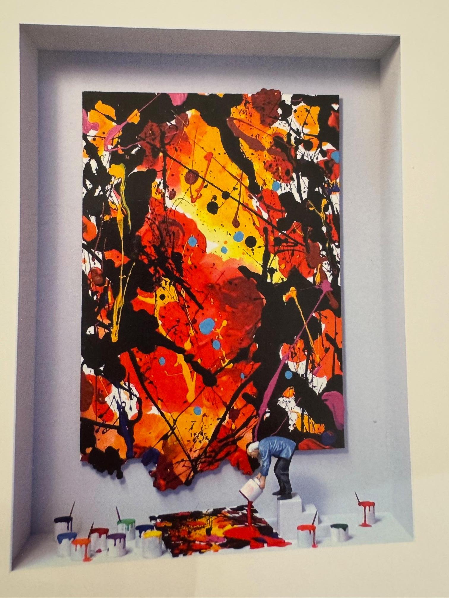 Homenaje a Sam Francis - arte contemporáneo de homenaje en cajas del artista Sam Francis en venta 5