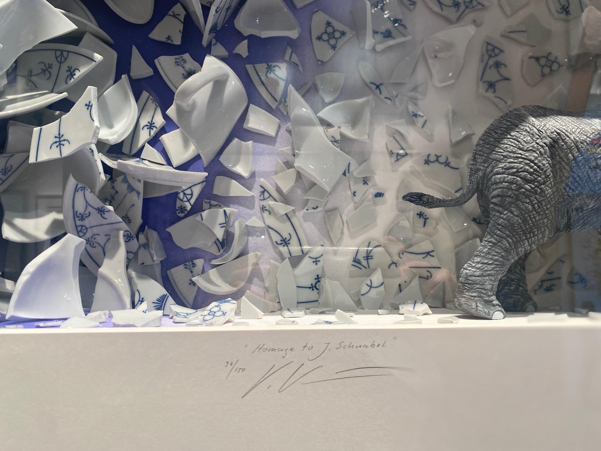 an elephant in a porcelain shop