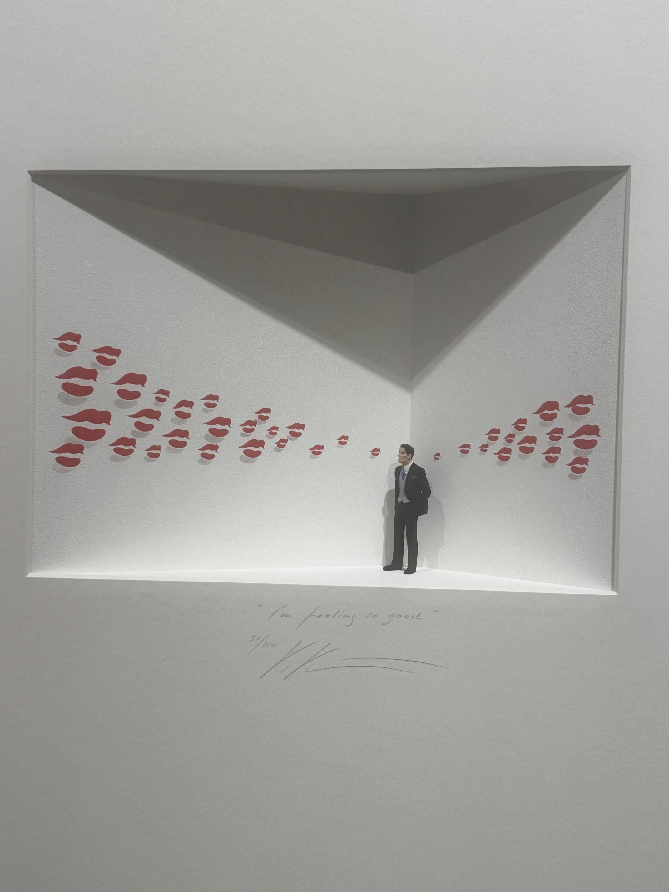 I'm Feeling So Good - art contemporain minimaliste original en boîtes Volker Kuhn en vente 4