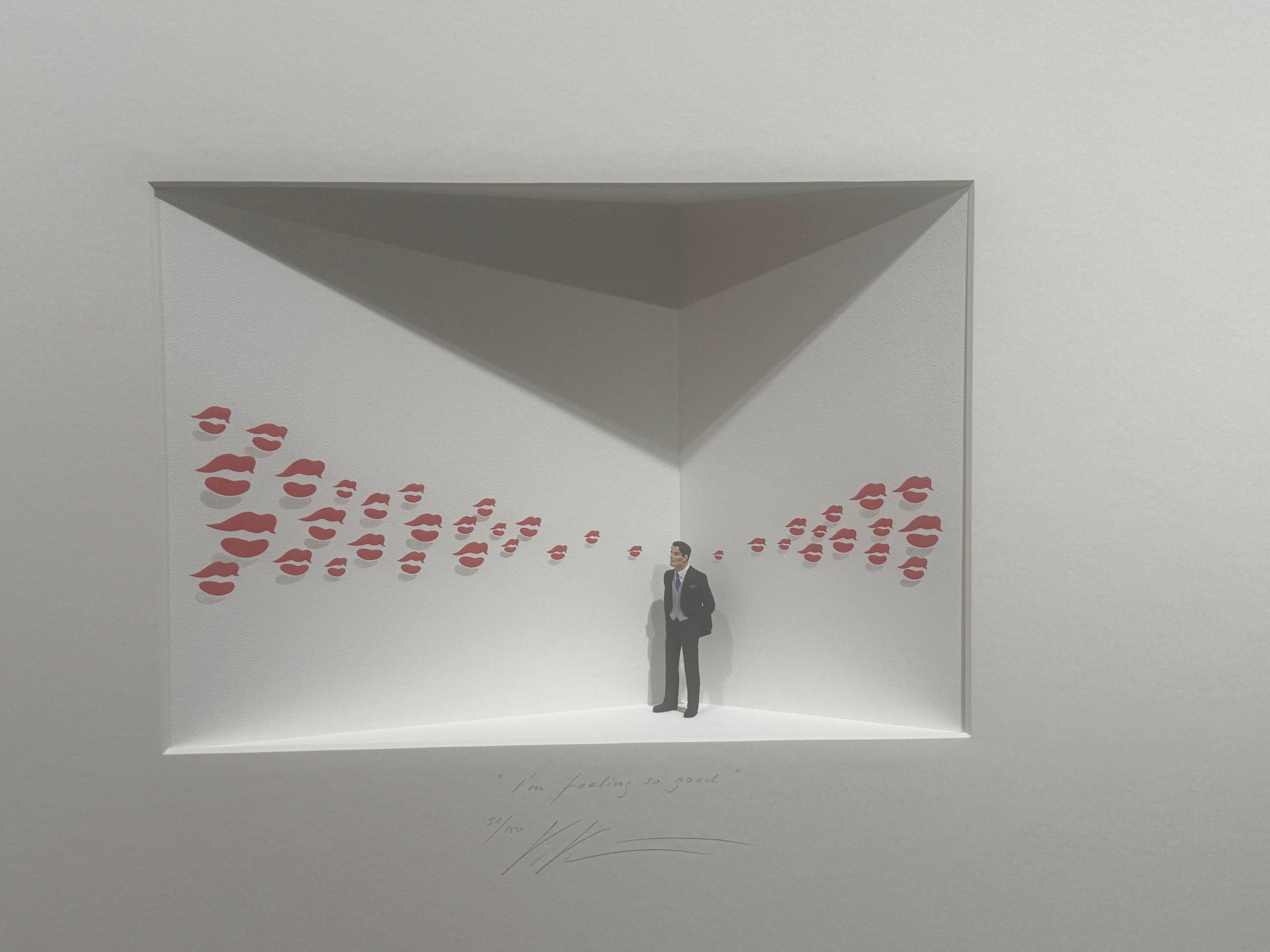 I'm Feeling So Good - art contemporain minimaliste original en boîtes Volker Kuhn