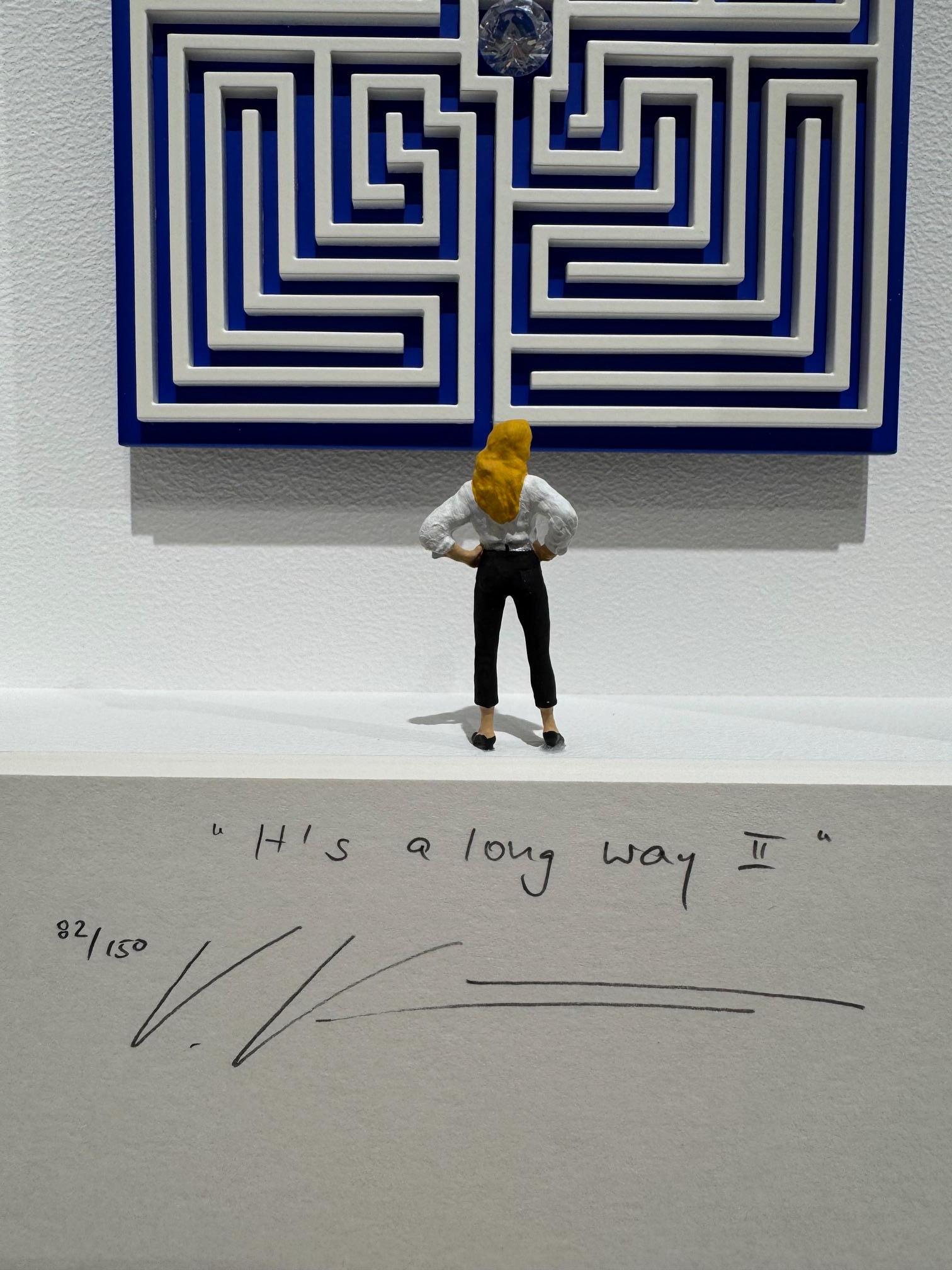 It's A Long Way II - contemporary art in boxes artwork by Volker Kuhn minimalist For Sale 10